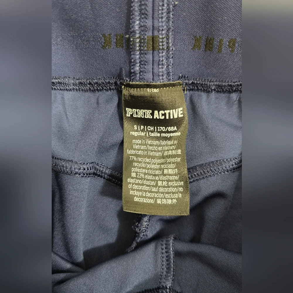 Victoria’s Secret PINK Active Leggings Women's Small Regular Navy Blue NWOT - Picture 9 of 10